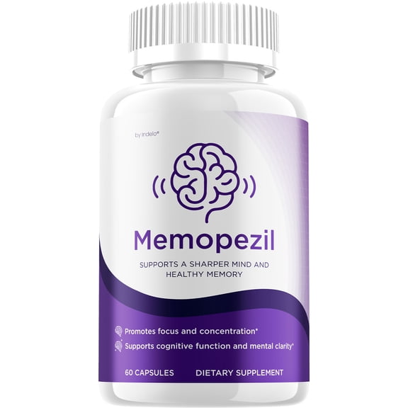 Memopezil Capsules – Memopezil Natural Blend Memory Focus Support Supplement, 1 Pack, 60 Capsules