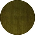 thumbnail image 1 of Ahgly Company Indoor Round Abstract Green Modern Area Rugs, 3' Round, 1 of 4