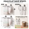 thumbnail image 3 of Riousery Laundry Hamper with 4 Removable Laundry Bags, Collapsible Large and Small Baskets, No-Drill Suction Cup Mount, Space-Saving Clothes Sorter, 3 of 7