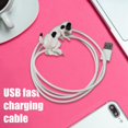 thumbnail image 2 of Para cargador rápido Cable divertido joroba perro Smartphone Cable cargador 1,2 m Cable de carga Usb rápido Char, 2 of 5