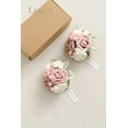 DONGTIAN Dusty Rose Wrist Corsages for Wedding(Set of 2), Corsages for