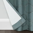 thumbnail image 3 of Eclipse Meridian Geometric 100% Blackout Thermaback Grommet 42 x 84 Window Curtain Panel, 1 Panel, River Blue, 3 of 4