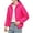 Rose Red, variant on UKAP Women Outwear Pocket Coat Hooded Puffer Jacket Casual Outdoor Down Jackets Purple XL