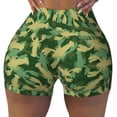 thumbnail image 2 of Logiee Crayfish Army Print Women's Biker Shorts,Workout Gym Shorts,Scrunch Shorts,Tummy Control Hidden Scrunch Running Yoga Shorts-X-Large, 2 of 8