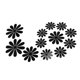 thumbnail image 1 of 3D Flower Wall Stickers 12-Pack Black - Self-Adhesive Wall Decor for Home, 1 of 4