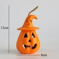 thumbnail image 3 of PALIFEUR Halloween Pumpkin Lantern, Jack O Lantern Pumpkin with Handle-Ropes, light up Pumpkin Lanterns for Outdoor Halloween Decorations, (4.7 x 3.1 Inch), 3 of 6