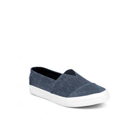 Nature Breeze Slip on Women's Canvas Sneakers in Navy (Best Color Shoes To Wear With Navy Dress)