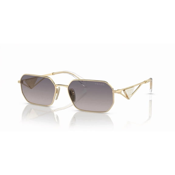 PRADA PR A51S ZVN30C Pale Gold Grey Gradient Women's Sunglasses 58mm New