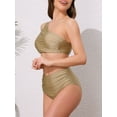 thumbnail image 2 of DARING DIVA Women's 2 Piece One Shoulder Elegant Bikini Sets XL Khaki, 2 of 6