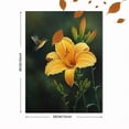 thumbnail image 3 of Hummingbird and Yellow Lily Canvas Print, Wall Art for Living Room Bedroom Dining Room Entryway Office Hotel, 3 of 8