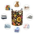 thumbnail image 4 of Balery Sunflowers Mushrooms Cesta de ropa redonda con asas, impermeable, independiente, para ropa, juguetes, dormitorio y familia-Medium, 4 of 6