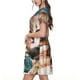 thumbnail image 2 of Balery Playful Cat Vestidos sueltos de manga corta para mujer, vestidos de verano 2025, vestidos casuales de corte A con vuelo., 2 of 6