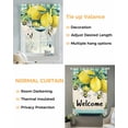 thumbnail image 3 of Summer Lemon Tie Up Curtains for Window, Thermal Insulated Balloon Shade Adjustable Rod Pocket Curtains Valance Panels for Kitchen Bathroom Cafe 52 x 63 Spring Bees Turquoise Plaid, 3 of 6