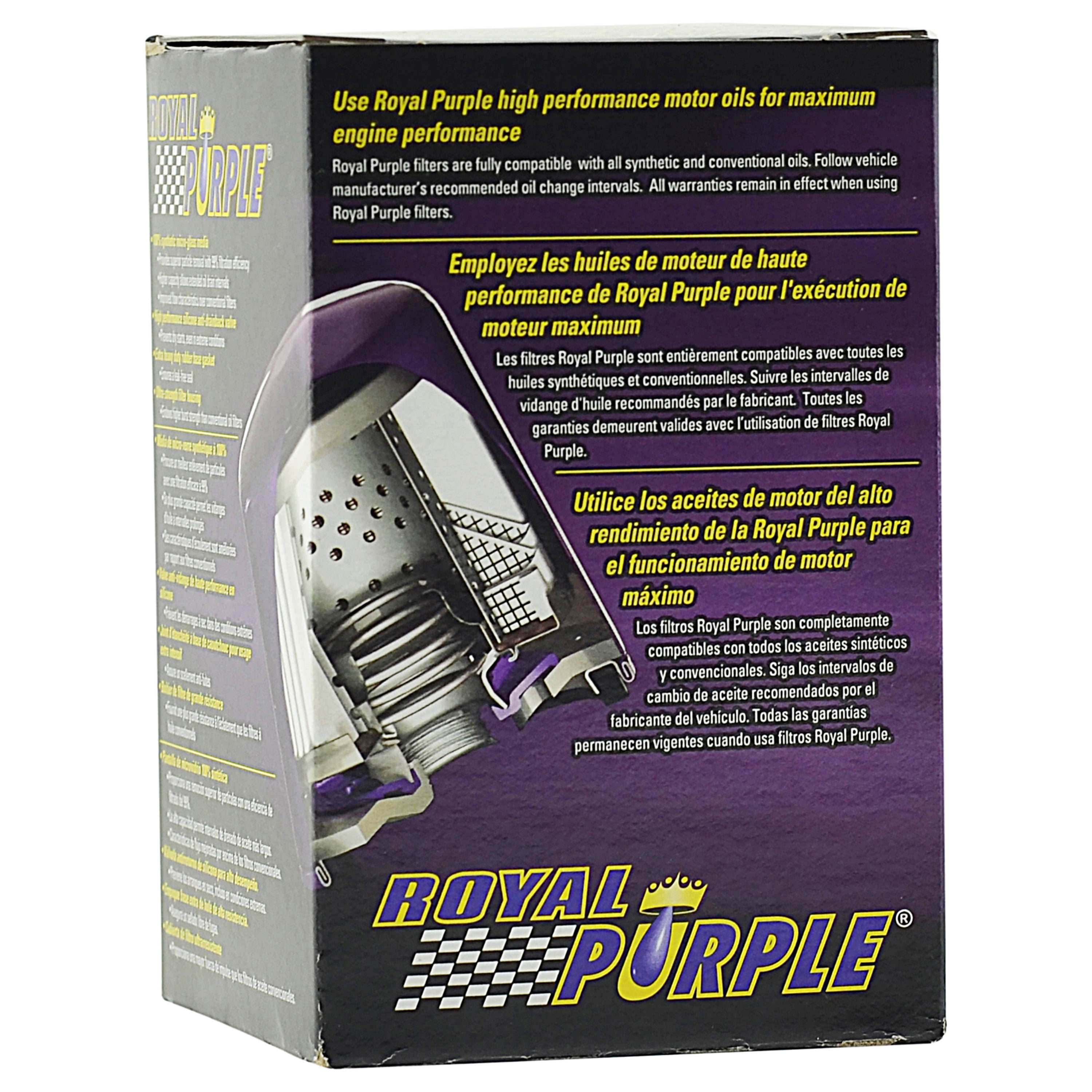 Royal Purple Extended Life Oil Filter 20-500, Engine Oil Filter for Buick, Cadillac, Chevrolet and GMC Fits select: 2014-2020 CHEVROLET SILVERADO, 2011-2023 FORD F150
