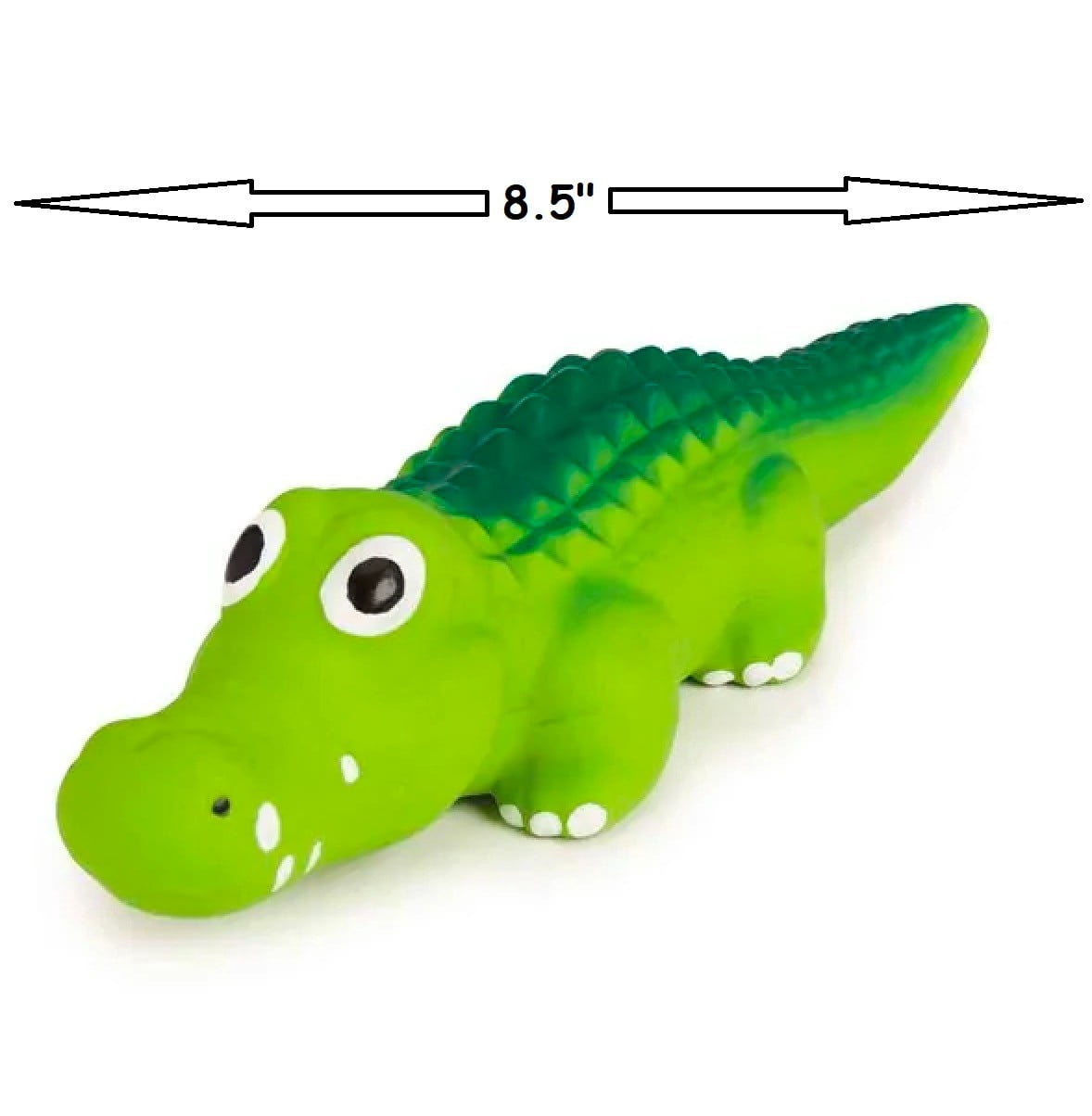 Soft Latex Dog Toy Alligator Shark or Set of Both Fun Googly Eyed Retro Squeaker (Set of Both Toys)