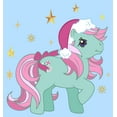 thumbnail image 2 of Men's My Little Pony Christmas Minty Gold Stars Graphic Tee Light Blue 3X Large, 2 of 4