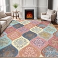 thumbnail image 5 of Bleum Cade Boho Floral Area Rugs 3x5 Washable Flower Rug for Bedroom Living Room,Soft Faux wool Non-slip Backing Carpet, 5 of 7