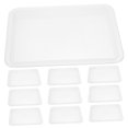 thumbnail image 4 of WHAMVOX 10Pcs Transparent Plastic Tray for Storage Organizer with Smooth Surface for Home Classroom Use, 4 of 8