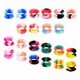 thumbnail image 1 of Expansores De Túnel De Silicona Colorida Piercing Para Oreja, 1 of 6