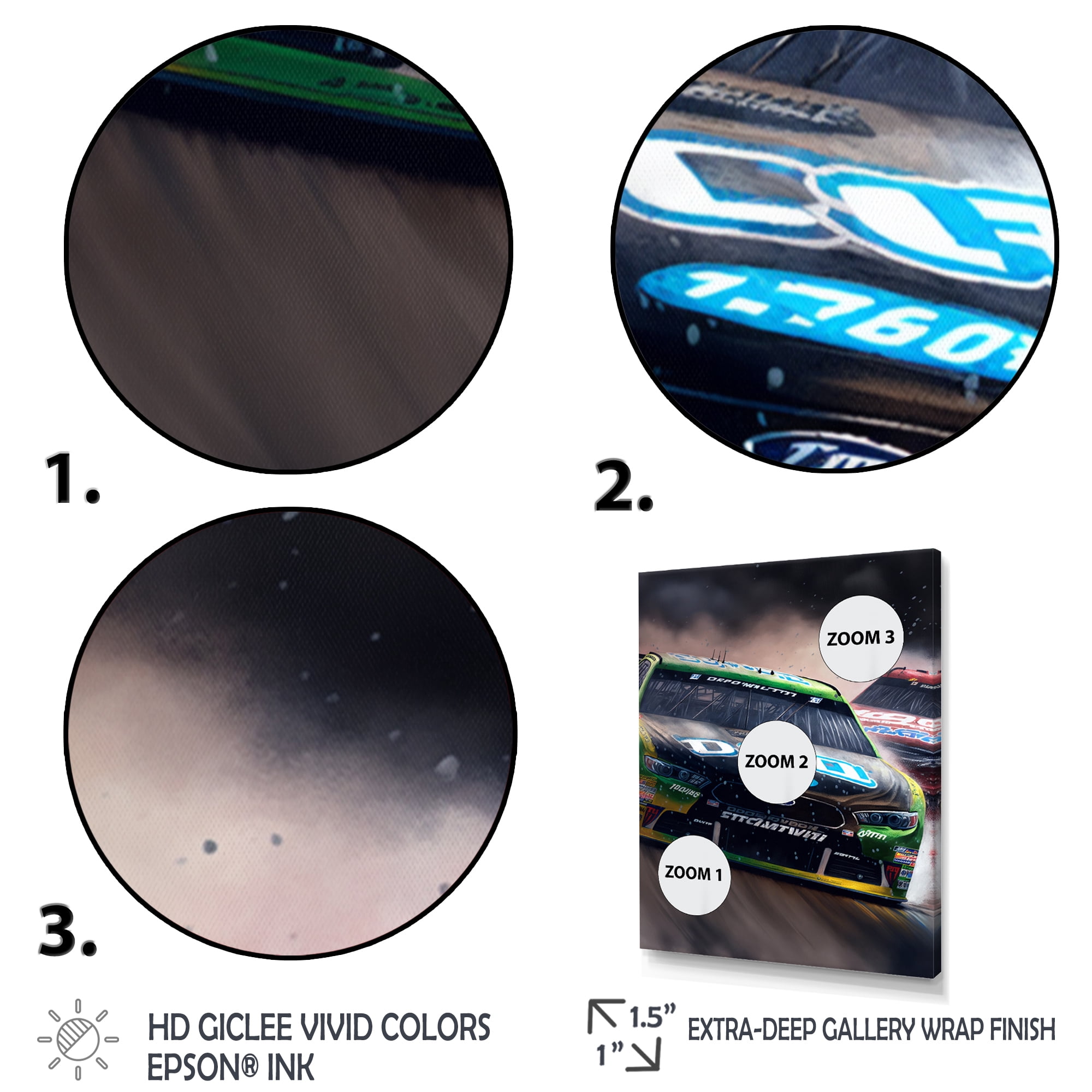 Designart Stock Car Racing Last Lap IX Canvas Wall Art