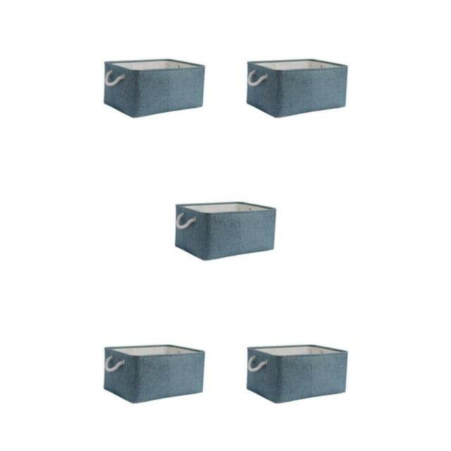 relayinert Storage Container For Organization And Sturdy Rope Handle Foldable Storage Box Macaron Light Blue 36*26*16 5Set