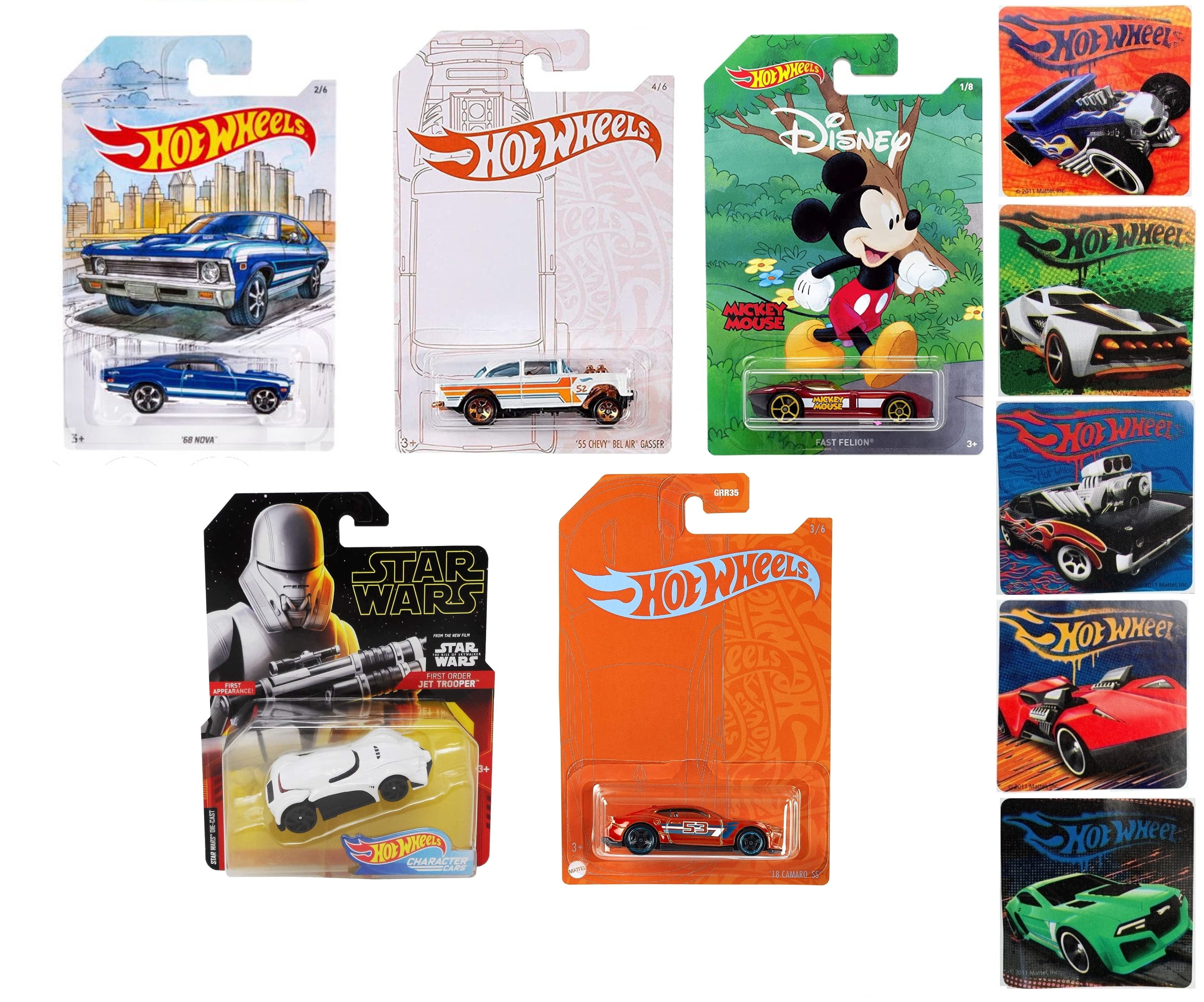 Hot Wheels Car 5 Pack Random Diecast Bundle Set with Various Camaro