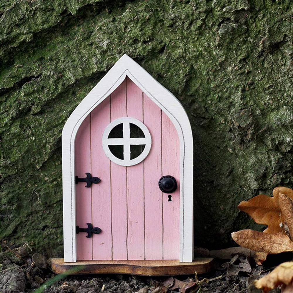 Cute Miniature Fairy Gnome Window Fairies Sleeping Door for Garden Decor 