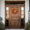 thumbnail image 4 of 24" Fall Harvest Maple Leaf with Berries Artificial Wreath; Unlit, 4 of 10