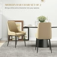 thumbnail image 4 of HOMCOM Dining Chairs Set of 2, PU Leather Kitchen Chairs with Metal Legs, 4 of 10