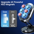 thumbnail image 3 of [2-Pack] Magnetic Phone Holder for Car Alloy Folding Magnetic Car Phone Holder [Super Strong Magnet] Car Magnetic Phone Mount 360° Rotation Magnetic Cell Phone Holder Dashboard Car Mount for All Phone, 3 of 5