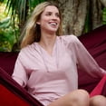 thumbnail image 4 of Free Country Women's Cloud Knit V-Neck Hoodie Blush S, 4 of 4
