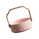 thumbnail image 5 of Cesta de frutas con asa, cesta decorativa para fiestas, picnics y cocina. Rosa, 5 of 9