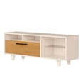 thumbnail image 3 of HomeRoots 485611 71 in. Open Shelving TV Stand, Off White, 3 of 3