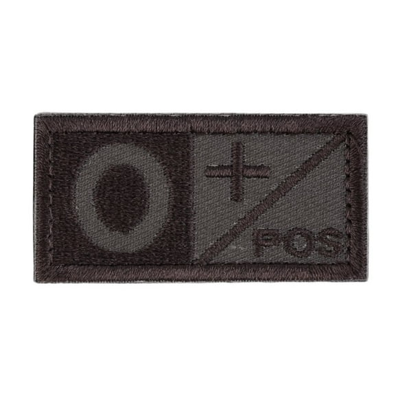 3D Embroidered Rectangular Sew-On Style Blood Type Patch A/B +POS NEG Coyote Tan Available Patch Cloth