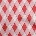 thumbnail image 1 of oneOone Silk Tabby Red Fabric Argyle Sewing Craft Projects Fabric Prints By Yard 42 Inch Wide, 1 of 4