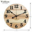 thumbnail image 4 of Waltham Real Wood Wall Clock, 12” Analog Clock, Battery Operated, Natural Finish - 100% Real Wood!, 4 of 7