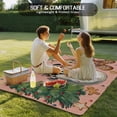 thumbnail image 4 of Pink Christmas Outdoor Rug for Patio/Deck/Porch, Non-Slip Large Area Rug 4 x 6 Ft, Xmas Tree Gingerbread Snowman Winter Indoor Outdoor Rugs Washable Area Rugs, Reversible Camping Rug Carpet Runner, 4 of 8