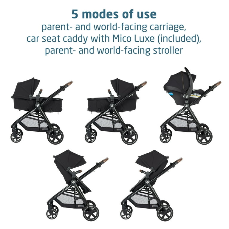 Maxi-Cosi Zelia² Luxe 5-in-1 Modular Travel System, New Hope Black