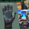 thumbnail image 2 of Leather Gloves for Men, Warm Wool Lined PU Leather Winter Gloves Touchscreen Texting,Driving Gloves Men Waterproof, 2 of 8