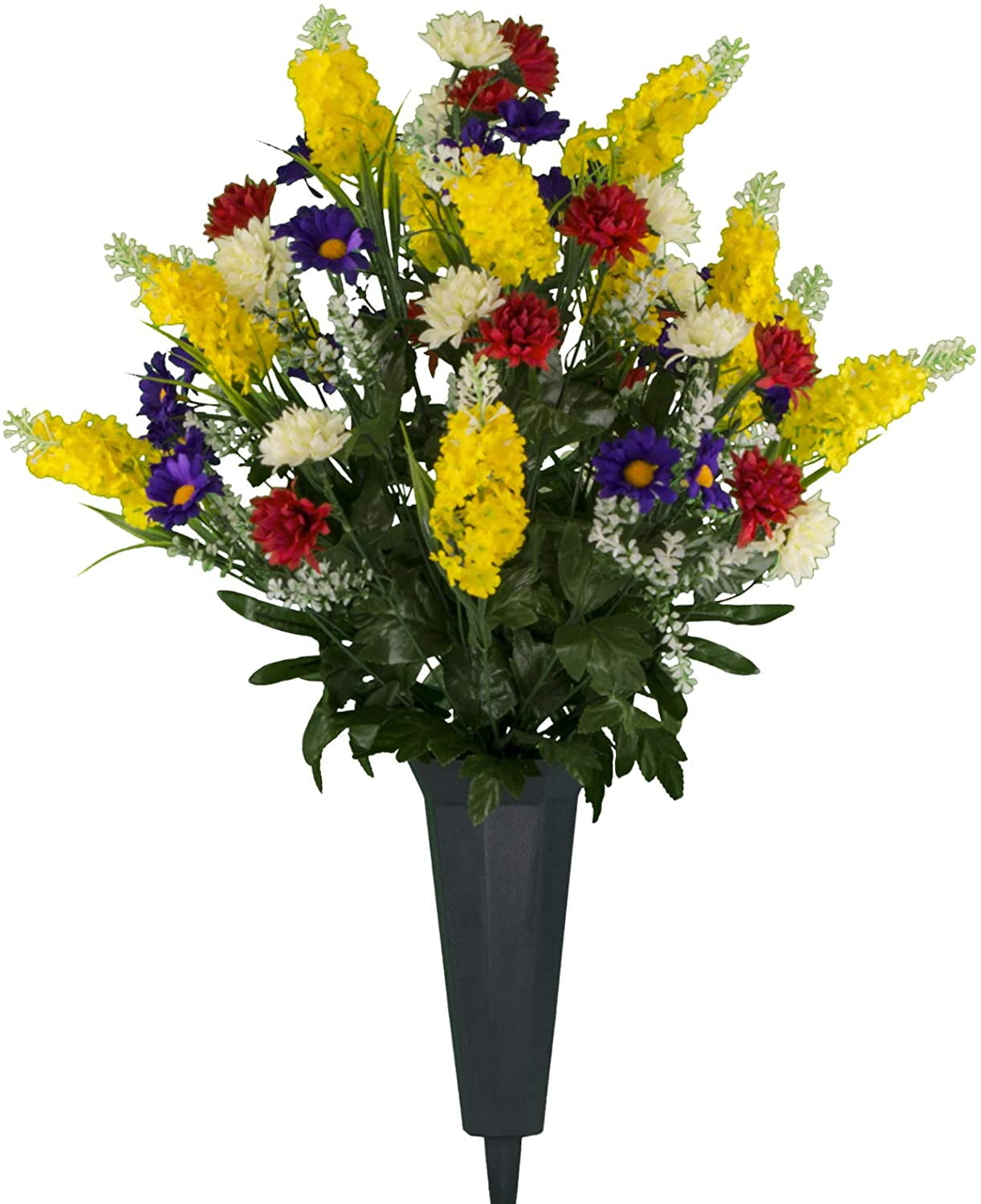 Yellow Red Wildflower Sympathy Silk Bouquet featuring the StayInThe