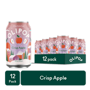 OLIPOP Prebiotic Soda, Crisp Apple, 12 fl oz, 12 Pack
