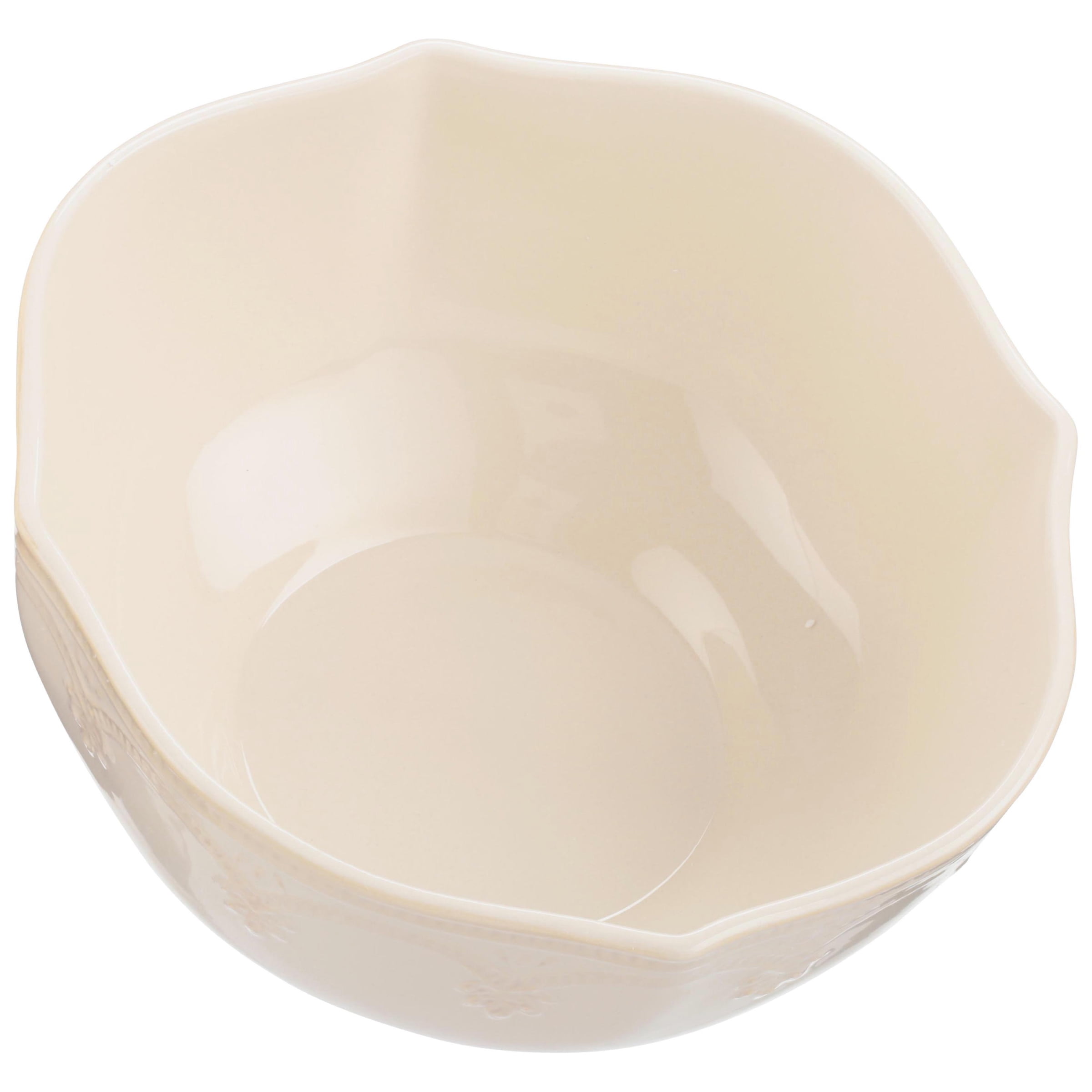 The Pioneer Woman Farmhouse Lace 10-inch Stoneware Serving Bowl, Linen
