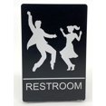 thumbnail image 2 of ADA Compliant “50's Sock Hop" - Dancing Themed Unisex Restroom / Bathroom Sign, 2 of 3