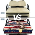 thumbnail image 6 of COEQINE Quilted Golf Cart Seat Cover, Folds Like a Bag with Handle for Easy Carry, Universal Fit 51.2"x30.3" for EZGO Yamaha Club Car 2-Seaters, 4 Pockets, Eagle Star USA US American Flag, 6 of 8