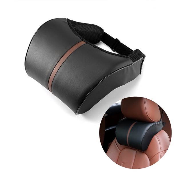 Cojín De Cuero Pu Para El Cuello Del Coche, Cojín Transpirable Para Reposacabezas De Silla, Cojín Para Asiento, Almohada Para Siesta, Occipital Automotriz Con Espuma Viscoelástica Serendint VI005623-00