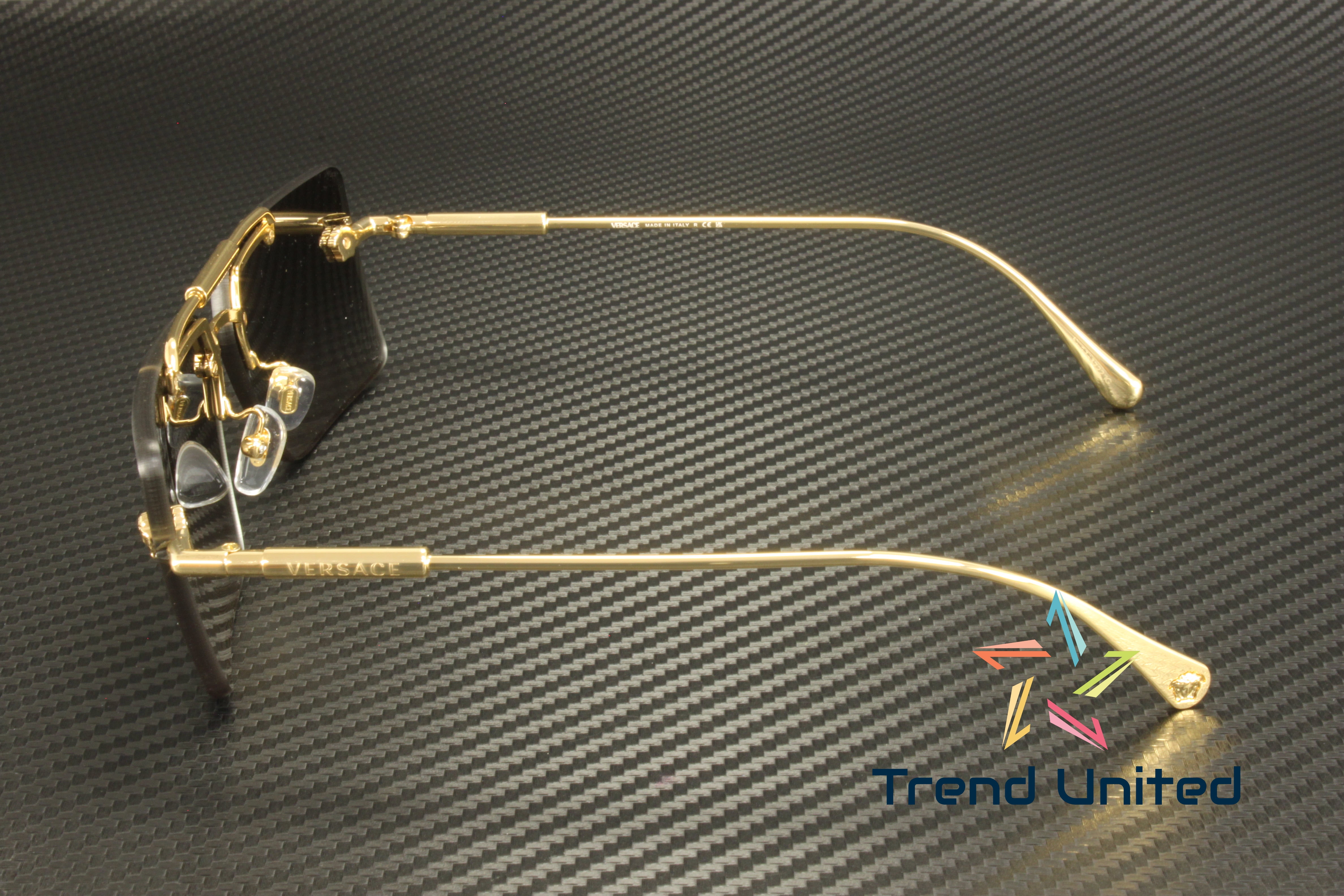 Versace VE 2245 Metal Womens Rimless Sunglasses Gold 60mm Adult