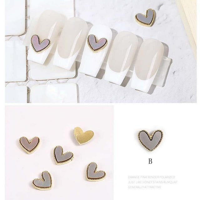 Xihbxyly Decoraciones para Uñas, Diamantes de Imitación Brillantes de Base Plana, Diseño de Corazón En 4 Colores, Fácil Aplicación para Uñas Artificiales Naturales, Fundas y Bolsas para Teléfono con