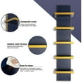 thumbnail image 5 of 5 Tier Wall Shelves, Vertical Column Shelf Floating Storage Home Decor Organizer Tall Tower Design Utility Shelving Bedroom Living Room, Navy Blue+Gold, 5 of 16