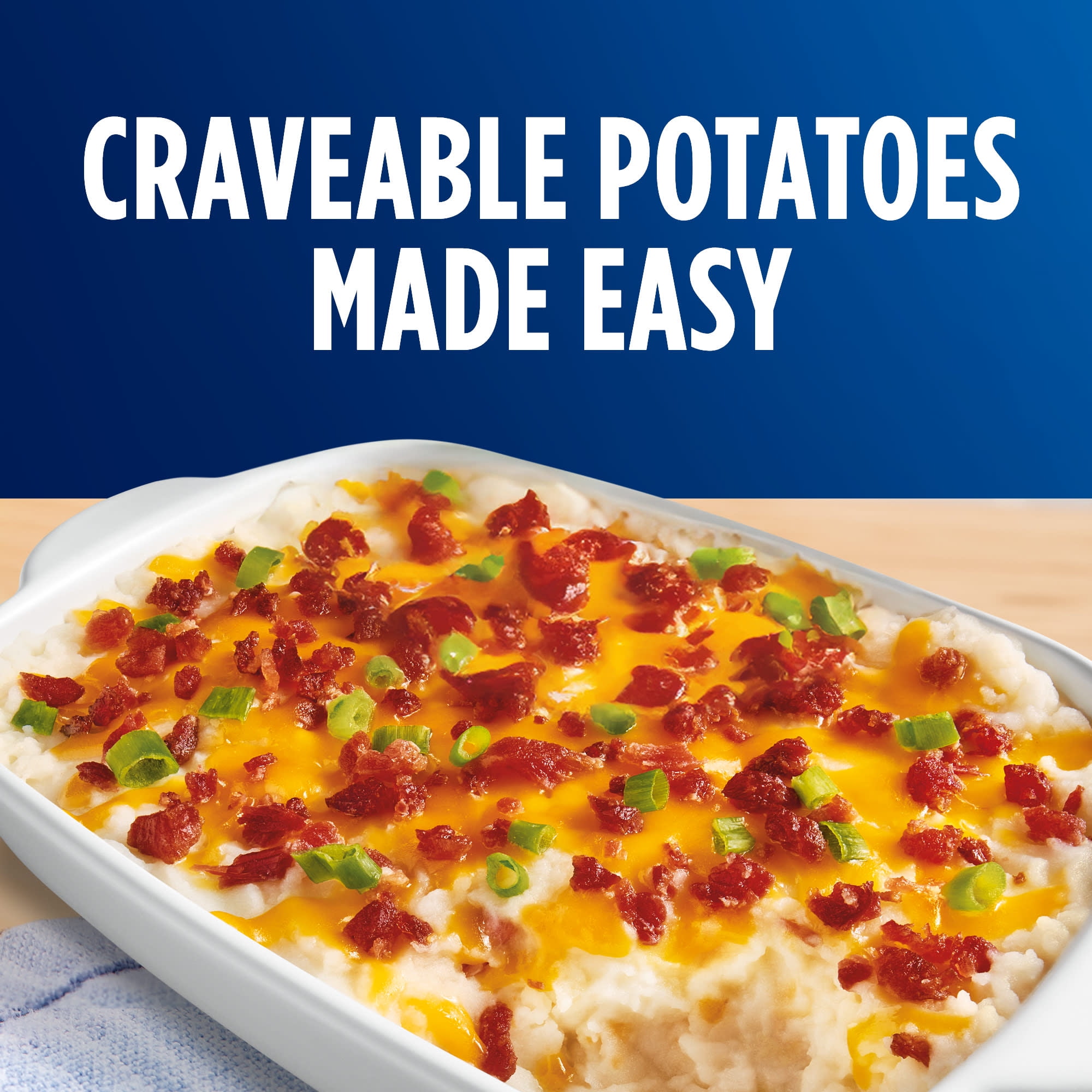 Birds Eye Loaded Mashed Potatoes, Frozen Side, 24 oz. Family Size Bag