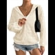 thumbnail image 3 of Chaqueta Ligera con Capucha y Cremallera para Mujer, Informal, de Otoño, de Larga, Color Liso, para Exteriores Albaricoque L, 3 of 9